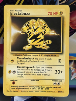 Electabuzz 20/102 Base Set Regular Non Holo Rare Pokemon TCG MP/HP - Image 1