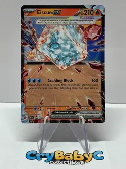 Pokemon Eiscue ex 042/197 Obsidian Flames Scarlet & Violet Double Rare - Image 1