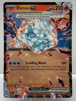 Pokemon Eiscue ex 042/197 Obsidian Flames Scarlet & Violet Double Rare - Image 2