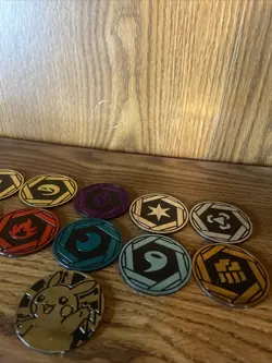 Official Pokemon 151 Mini-Tin Jumbo Energy Coins Complete Set + Pikachu Jumbo - Image 3