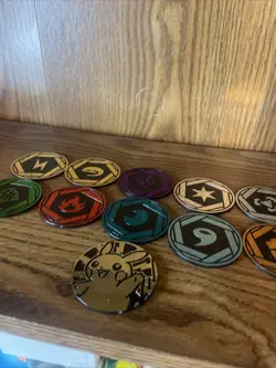 Official Pokemon 151 Mini-Tin Jumbo Energy Coins Complete Set + Pikachu Jumbo - Image 5