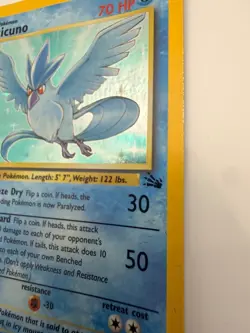 1999 Pokemon TCG 1st First Edition Fossil ARTICUNO Rare 17/62 Vintage Ungraded - Image 3