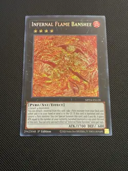 Yugioh Infernal Flame Banshee MP24-EN120 Secret Rare Misprint 1st Edition NM - Image 1