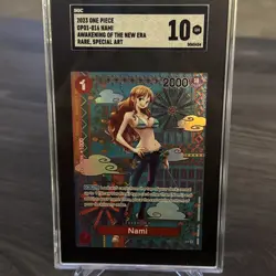 One Piece TCG OP01-016 SP Nami Alt Art Awakening of The New Era SGC 10 - Image 1