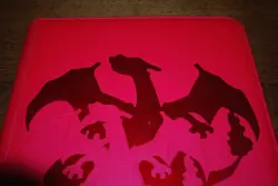 Charizard Embossed 12 Pocket Zipped Binder Red Faux Leather, 480 Cards Used - Image 2