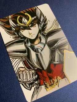 Saint Seiya Knight Zodiac Doujin Hero Anime Gold Foil Holo Art Card ACG Carddass - Image 4