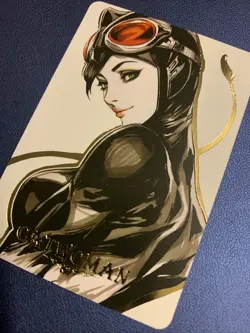 Catwoman DC Girl Anime Doujin Gold Foil Holo Art Trading Card ACG Carddass Rare - Image 3