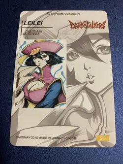 Leilei Darkstalkers 21 Doujin Gold Foil Holo Art Trading Card ACG Carddass Rare - Image 2