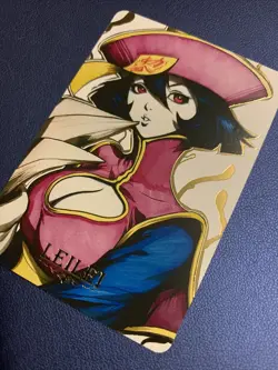 Leilei Darkstalkers 21 Doujin Gold Foil Holo Art Trading Card ACG Carddass Rare - Image 3