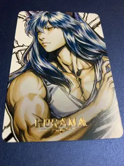 Kurama YuYu Hakusho 7 Doujin Hero Anime Gold Foil Holo Art Card ACG Carddass - Image 5