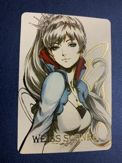 Weiss Schnee RWBY Doujin Hot Anime Gold Foil Holo Art Trading Card ACG Carddass - Image 1