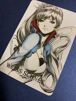 Weiss Schnee RWBY Doujin Hot Anime Gold Foil Holo Art Trading Card ACG Carddass - Image 3
