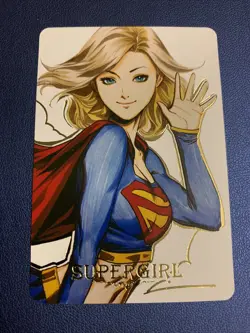 Supergirl DC Comic Hot Heroine Anime Doujin Gold Foil Holo Art Card ACG Carddass - Image 1