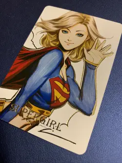 Supergirl DC Comic Hot Heroine Anime Doujin Gold Foil Holo Art Card ACG Carddass - Image 3