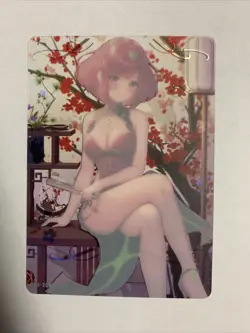 Pyra Xenoblade Hot Qi FR 59 Foil Holo Goddess 10M02 Anime Waifu Card Girl Doujin - Image 2