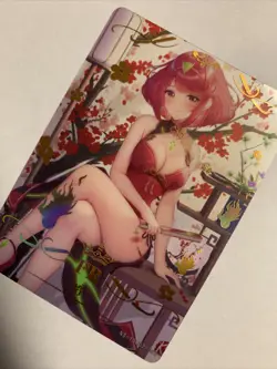 Pyra Xenoblade Hot Qi FR 59 Foil Holo Goddess 10M02 Anime Waifu Card Girl Doujin - Image 3