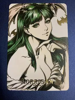 Morrigan Darkstalkers Capcom Gold Foil Holo Art Trading Card ACG Carddass Rare - Image 1