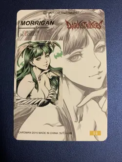 Morrigan Darkstalkers Capcom Gold Foil Holo Art Trading Card ACG Carddass Rare - Image 2