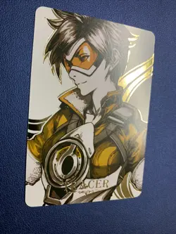 Tracer Overwatch Doujin Hot Anime Gold Foil Holo Art Trading Card ACG Carddass - Image 5