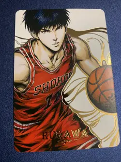 Rukawa Slam Dunk Sports Doujin Hero Anime Gold Foil Holo Art Card ACG Carddass - Image 1