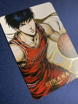 Rukawa Slam Dunk Sports Doujin Hero Anime Gold Foil Holo Art Card ACG Carddass - Image 4
