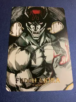 Fudo Akira Devilman 20 Hero Doujin Anime Gold Foil Holo Art Card ACG Carddass - Image 1