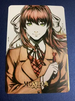 Monika Doki Club Duty 5 Girl Doujin Anime Gold Foil Holo Art Card ACG Carddass - Image 1