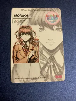Monika Doki Club Duty 5 Girl Doujin Anime Gold Foil Holo Art Card ACG Carddass - Image 2