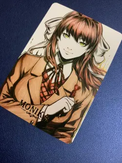 Monika Doki Club Duty 5 Girl Doujin Anime Gold Foil Holo Art Card ACG Carddass - Image 3