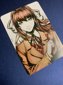Monika Doki Club Duty 5 Girl Doujin Anime Gold Foil Holo Art Card ACG Carddass - Image 4