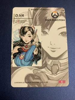D.VA Overwatch Game 6 Hot Girl Doujin Anime Gold Foil Holo Art Card ACG Carddass - Image 2