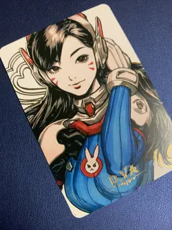 D.VA Overwatch Game 6 Hot Girl Doujin Anime Gold Foil Holo Art Card ACG Carddass - Image 4