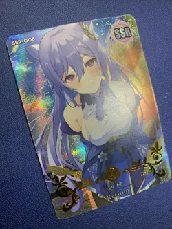 Keqing Genshin Impact Game SSR 8 Foil Goddess Waifu Card Girl Holo Doujin Anime - Image 4