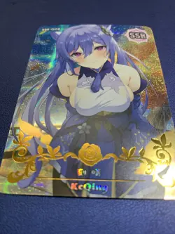 Keqing Genshin Impact Game SSR 8 Foil Goddess Waifu Card Girl Holo Doujin Anime - Image 5