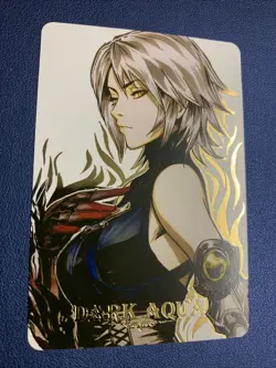 Dark Aqua Kingdom Hearts Hot Anime Doujin Gold Foil Holo Art Card ACG Carddass - Image 1