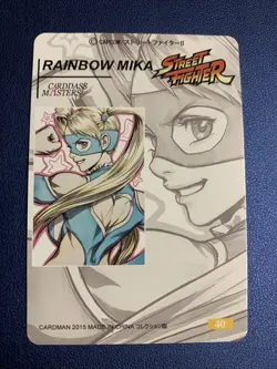 Rainbow Mika Street Fighter 40 Anime Doujin Gold Foil Holo Art Card ACG Carddass - Image 2