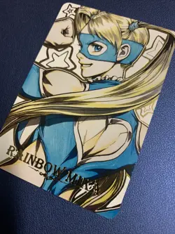 Rainbow Mika Street Fighter 40 Anime Doujin Gold Foil Holo Art Card ACG Carddass - Image 3