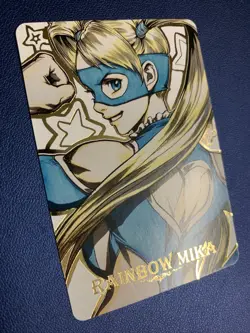 Rainbow Mika Street Fighter 40 Anime Doujin Gold Foil Holo Art Card ACG Carddass - Image 4