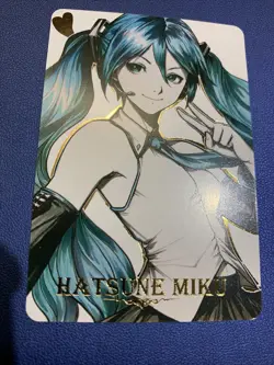 Hatsune Miku Vocaloid Idol 13 Gold Foil Character Art Trading Card ACG Carddass - Image 1