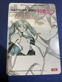 Hatsune Miku Vocaloid Idol 13 Gold Foil Character Art Trading Card ACG Carddass - Image 2