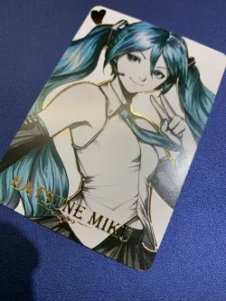 Hatsune Miku Vocaloid Idol 13 Gold Foil Character Art Trading Card ACG Carddass - Image 3