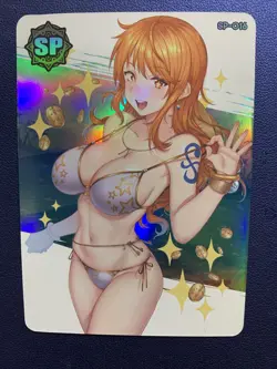 Nami One Piece Pirate Hot SP 16 Foil Goddess Waifu Card Girl Holo Doujin Anime - Image 1