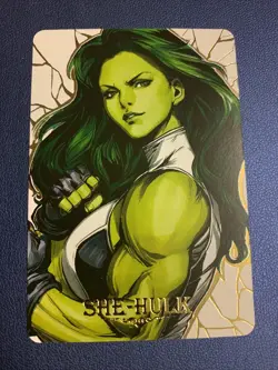 She-Hulk Marvel Hero Anime Doujin Gold Foil Holo Art Trading Card ACG Carddass - Image 1