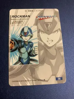 Megaman Rock Man Capcom Hero Doujin Anime Gold Foil Holo Art Card ACG Carddass - Image 2