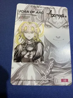 Joan Of Arc Fate Jeanne Gold Foil Holo Character Art Trading Card ACG Carddass - Image 2