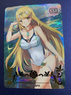 Mythra Xenoblade Chronicle SSR 21 Foil Goddess Waifu Card Girl Holo Doujin Anime - Image 1