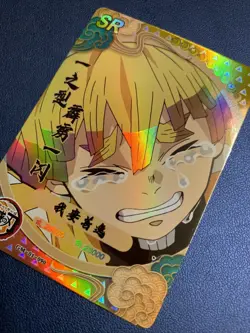 Zenitsu Agatsuma SR 90 Rare Demon Slayer Goddess TCG Card Holo Doujin Anime Foil - Image 3