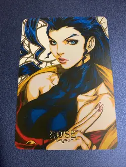 Rose Street Fighter Gold Foil Holo Character Art Trading Card ACG Carddass Rare - Image 1