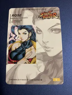 Rose Street Fighter Gold Foil Holo Character Art Trading Card ACG Carddass Rare - Image 2