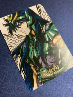 Saint Seiya Knight Shiryu Doujin Hero Anime Gold Foil Holo Art Card ACG Carddass - Image 4